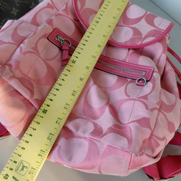 Coach Pink Patterned Women\'s Backpack Coach | Bags | Coach Womens Court Backpack Signature Canvas  main image 2